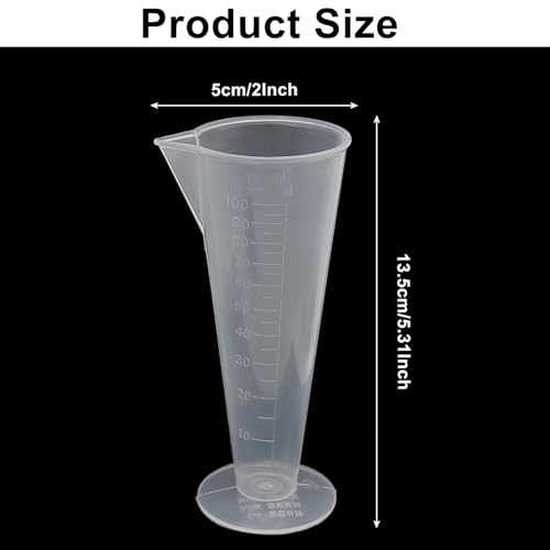 Vasos medidores plásticos transparentes 2 pack 100 ml miniatura 3