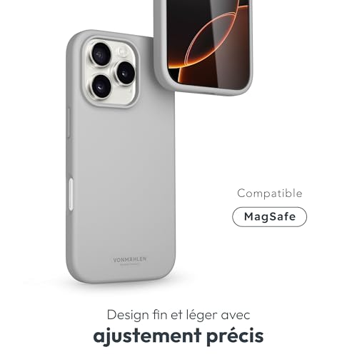 Coque iPhone 16 Pro Max silicone incassable et anti-glisse gris - 6
