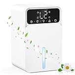 Dehumidifiers for Home, 1500ML Efficient Dehumidifiers for Bedroom, 7 Colorful Lights, 12H Timer, Auto Shutoff, 3 Mode Dehumidification, Portable Small Bathroom Dehumidifier for Drying Clothes