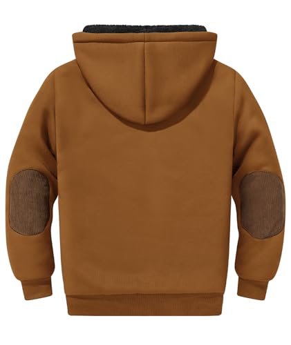 Image of Boys Zip Up Hoodie Kid Hooded Jacket | Fleece Lining,Soft Warm coat,Fall Winter Outwear for 6-15 Years Unisex,Sweatshirt Suitable for School,Outdoor