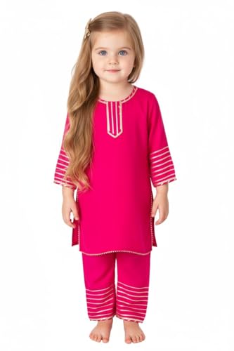 Image of Chandrakala Kids kurti pant set for Girls (KG107-P)