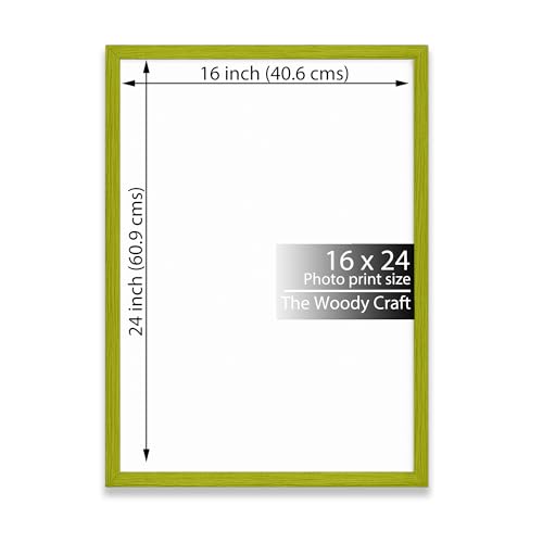 Image of Photo Frame 16x24 | Green Photo Frame For Wall | Stylish Wall Frame | Wooden Photo Frame For Living Room | Minimalist Big Photo Frames For Wall | Ideal Frames For Bedroom Wall Decor