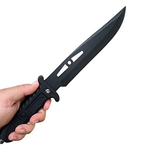 Faca Tática Militar Muito Afiada Camping Caça Pesca Rambo Aço Inox 34cm
