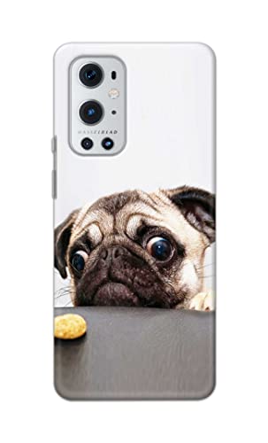 Image of PRINTFIDAA� Printed Hard Back Cover Case for OnePlus 9 Pro Back Cover (Pug Dog) -2808