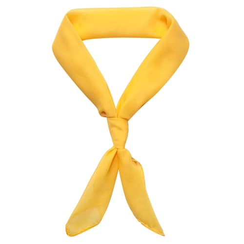 Chiffon Scarf Sheer Ribbon Neck Scarf Square Handkerchief for Halloween Men Women Costume Scarves Accessories