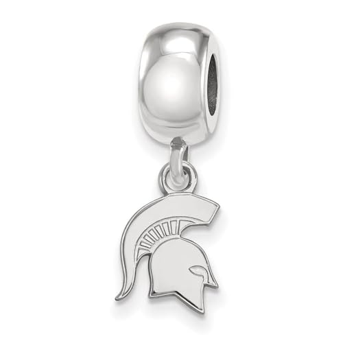 LogoArt Sterling Silver Michigan State University XS Dangle Bead Charm