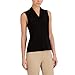 Anne Klein Women's Sleeveless Pleat-Neck Jersey Top Black