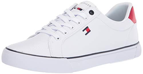 Tommy Hilfiger Men's Randal Sneaker, White/Red, 10