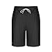 Black Man Brunch Stretch Pants Shorts for Mens Loose Fit Swiss Dot Pleated Paperbag Straight Leg Elastic Waist Basic Summer Fall 2026 Clothing Fashion XL