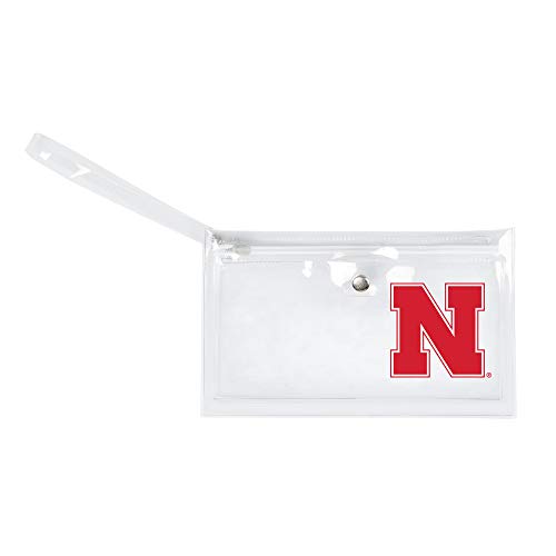 Image of NCAA Nebraska Cornhuskers Unisex Ncaancaa Ticket Wristlet, Clear, 9 inch by 5.25 inch