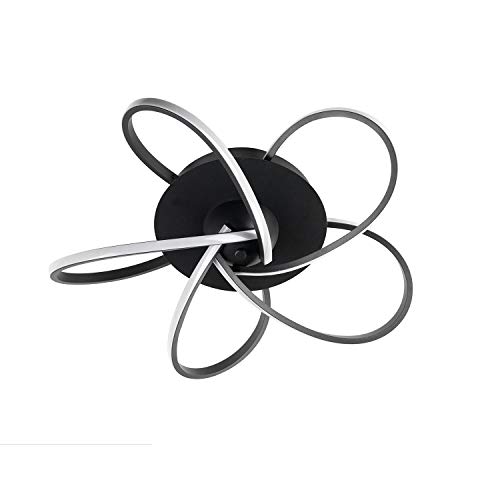Plafonnier Dafne LED intégré noir luminaire de plafond salon et chambre
