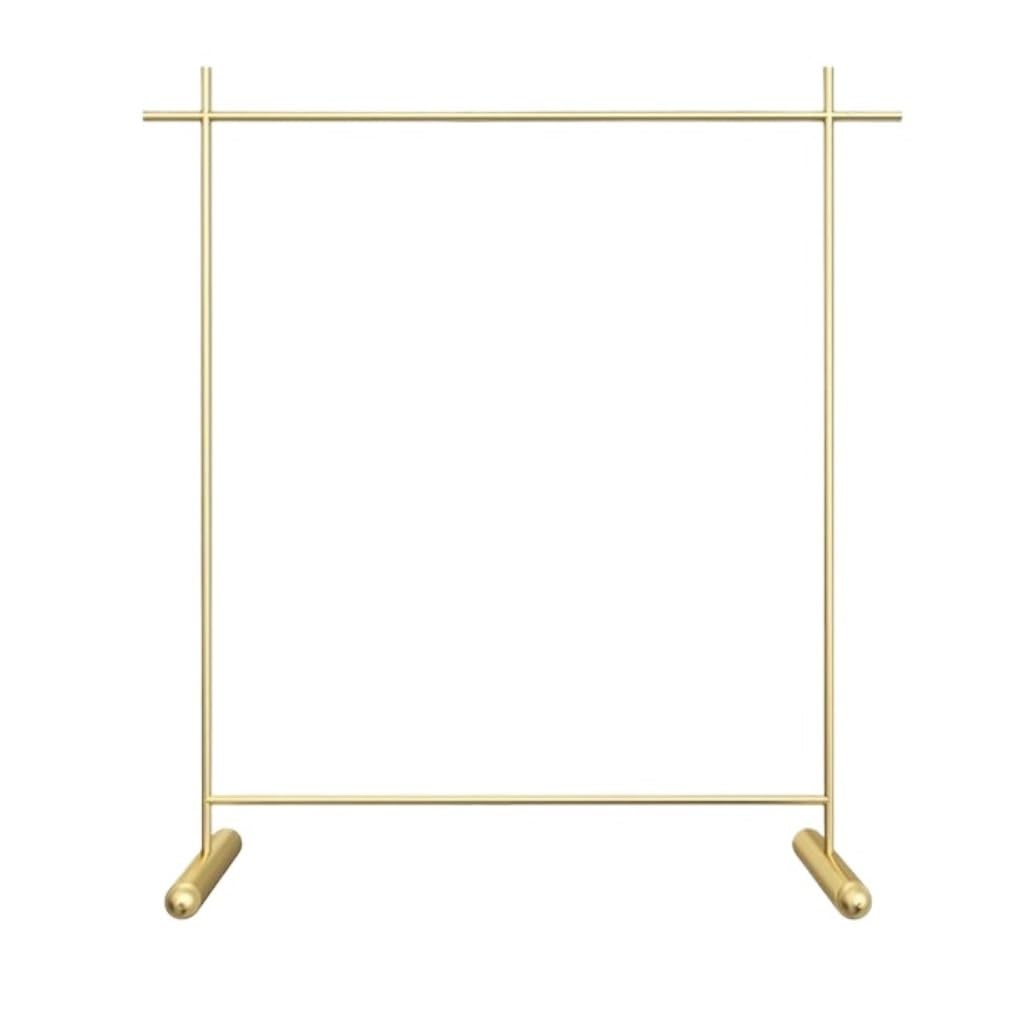 Goldenes Kinder-Kleidungsregal, bodenstehend, Metall, C-Regal, Regal für Bekleidungsgeschäft