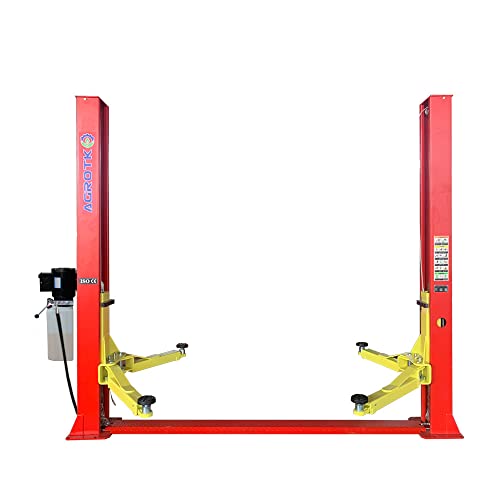 10,000 Lbs Lift Capacity 220V Two Post Design Hydraulic Auto Lift, Vehicle Car Lift Auto Truck Hoist, Floor Plate, Symmetric Arms