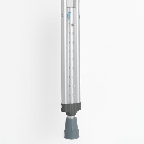 ProBasics Lightweight Aluminum Underarm Crutches (Adults 5\'2\" - 5\'10\") - Weight Capacity Up to 350 pounds, Height Adjustable - Includes Padded Underarm Cushions, Hand Grips, and Rubber Tips