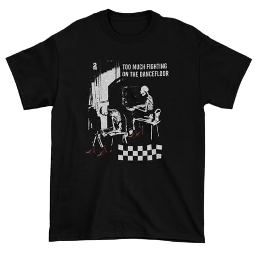 Ghost Town Too Much Fighting The Specials T Shirt, Premium Quality Ska Clothing, Vibrant Digital Print, Pre-Shrunk & Machine Washable, Ideal Ska Gifts for Men (Large, Black)
