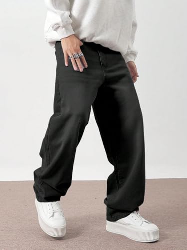 Image of URBAN POCKETS Jeans for Men | Denim Jeans | Relaxed Fit | Baggy Style | Wide Leg | Streetwear | Casual Wear | Everyday Comfort (U-18-19)