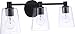Craftmade 12623FB3 Emilio Outdoor Wall Sconce, 3-Light 180 Total Watts, Flat Black