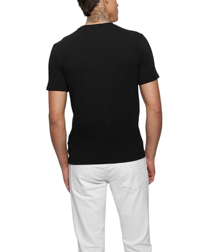 GUESS Men's Short Sleeve Crew Neck Shiny Gel Triangle Tee2