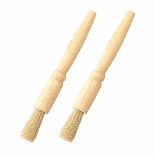 Wooden Pastry Brush - Basting Cooking Brush - Ideal for Applying Oils Glazes Milk and Egg Yolk- 2cm x 2cm x 19cm