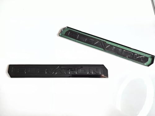 Image of Overlay Door Rear Emblem Badge Nameplate Replacement for 2019-2021+ Elevation 3PC (Gloss Black)