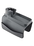 Rutschfester Silikon-Getränkehalter mit Taschen für Getränke, Fernbedienungen und Handys, Couch-Organizer für Wohnzimmer, 29,5 x 48 cm (Grau)
