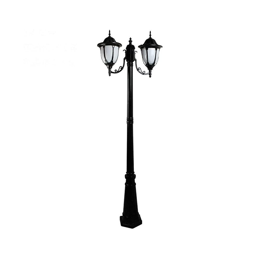 Outdoor Lamp Post Light Lamp Post Lights Outdoor 2-Lights Outdoor Lamp Post Light Black Courtyard Street Lights Garden Lawn Lights Aisle Ground Light IP56 Waterproof Pillar Lights Villa Decoration H