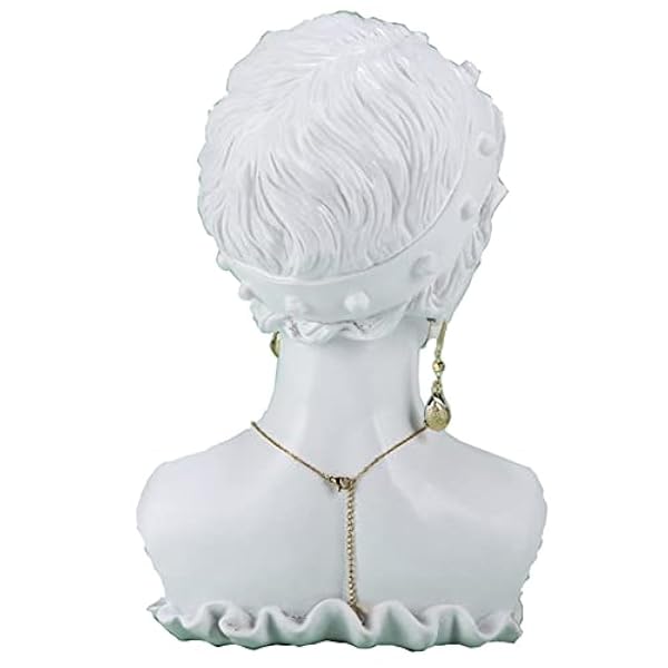 Sieraden displaystandaard Mooi meisje harsmodel oorbellen ketting sieraden displaystandaard foto sieraden Gem Lightbox ketting display Sieraden organisator (Color : Bianco)