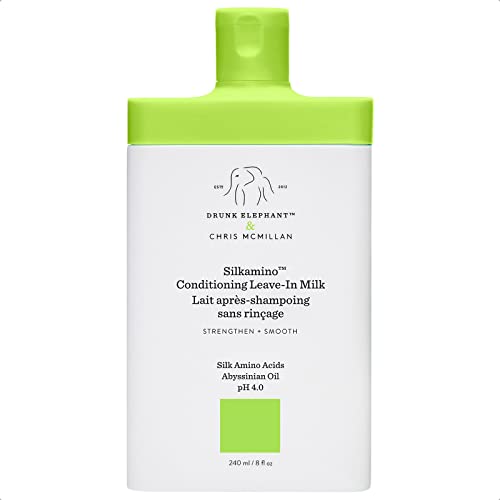 Drunk Elephant Silkamino Conditioning Leave-in Milk - Smooths, Repairs and Strengthens All Hair Types 8 Fl Oz