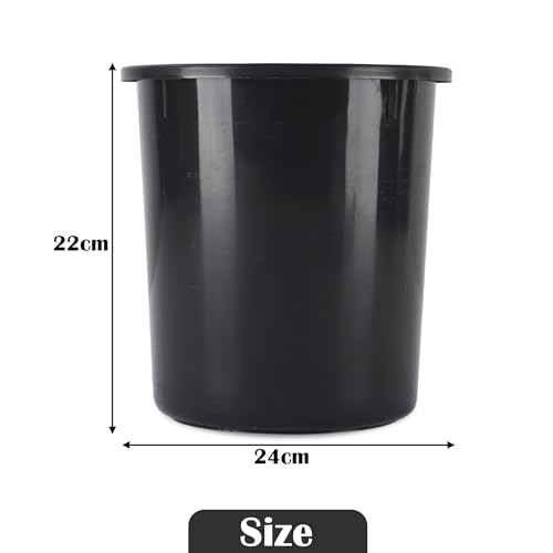 Image of Heart Home Pack of 2 Open-Top 5 Liters Dustbin for Bedroom, Bathroom & Kitchen | Durable & Portable Garbage Bin for Daily Household Use | Dustbin for Office /Small Spaces | Black