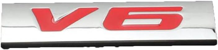 V6 Emblem Car Badge Sticker for Toyota Fortuner 3D Stylish Simple Sturdy Durable Install Ideal Choice Those Seeking Personalization,B-Red