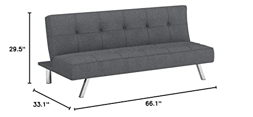 Serta Rane Convertible Sofa Bed, 66.1" W X 33.1" D X 29.5" H, Charcoal #TOP2
