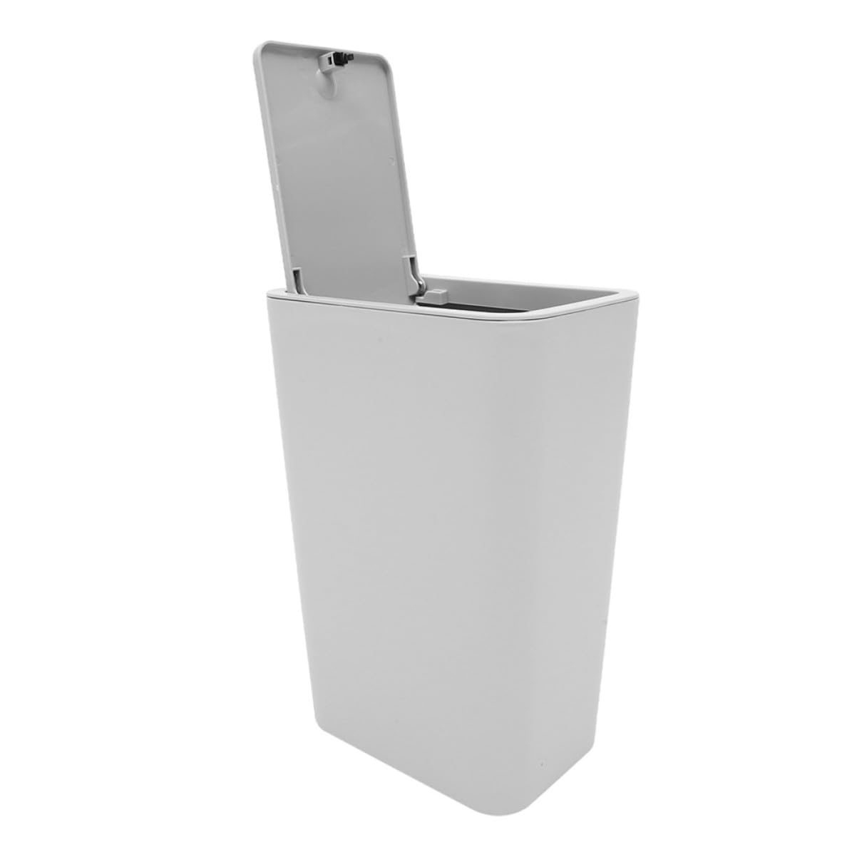 BESTOYARD 12l Trash Can with Press-Type Lid and Easy to Clean Abs Material, Modern Garbage Bin for Kitchen and Living Room