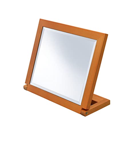 Espejo de Maquillaje Rectangular 8" en Madera Marrón