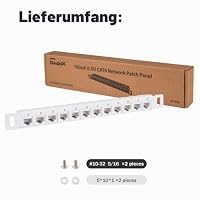 GeeekPi 12-Port Cat6-Patchpanel – 0,5 U (10 Zoll) modulares Keystone-Koppler-Panel, für DeskPi RackMate T0/T1/T2/T0 Plus/T1 Plus/TL1 Netzwerkschränke und 10-Zoll-Serverschrank – Ansicht 6