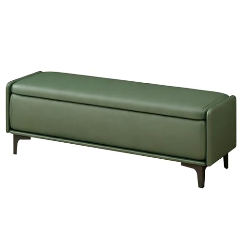 ZLLPIGLS Baul Almacenaje Dormitorio con Asiento Acolchado, Banco Almacenaje Moderno para Dormitorio, para Entrada, Zona Sofá(Green,60cm/23.6in)