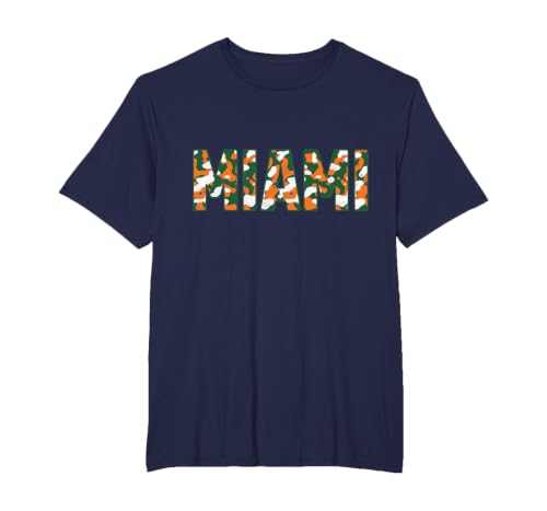 Miami Camo T-Shirt, Men's Big and Tall, Navy Blue, 2X Tall