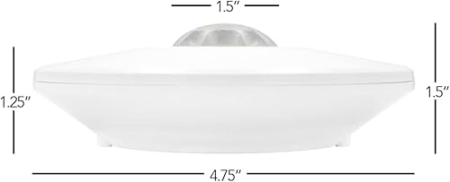 Miniatura 9 de Maxxima Sensor de ocupación PIR de 360 grados para montaje en techo, sensor de movimiento con cable duro, compatible con LED de 120 V, solución de