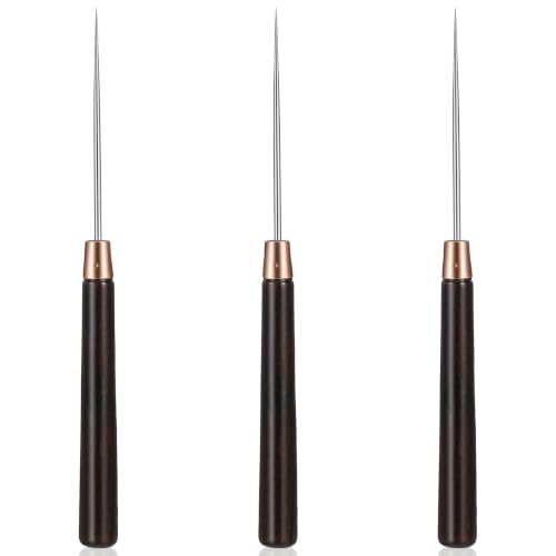 3 Pack Scratch Awl Tool 6.3" Professional Leather Working Sewing