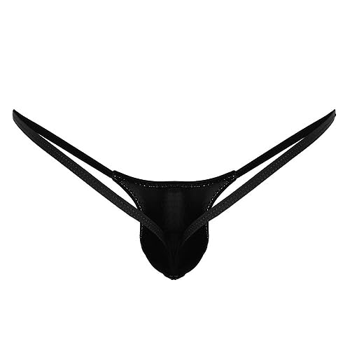 Men's Backless G-string V Back Sissies Tiny Thong Sexy Low Rise Thong 3 Pack3