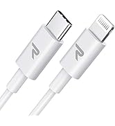 RAMPOW Câble USB C vers Lightning 1M, [Certifié MFi C94] Câble USB C Lightning Charge Rapide Powe...