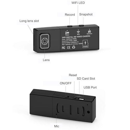 Boveila Mini Spy Camera,1080P WiFi, Portable Wireless Security Cameras Video Recorder IP Cameras Nanny Cam with DIY Extended Lens/Motion Detection for Indoor Outdoor Monitoring by Boveila - Image 3