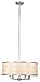 Livex Lighting 6294-91 Park Ridge - Four Light Chandelier, Brushed Nickel Finish with Handmade Champagne Hardback Shade