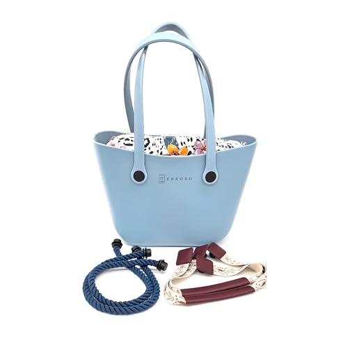 Image of Rubber tote bag for women lightweight | EVA beach bag waterproof | Inner bag |Three pairs of handles