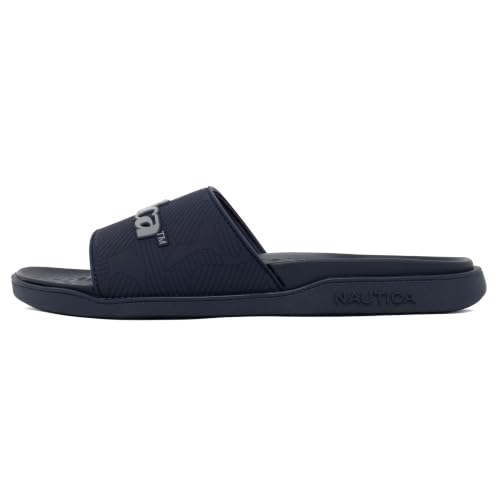 Image of Nautica Men's Athletic Cushioned Casual Slip On Shower Pool Beach Slide Sandals