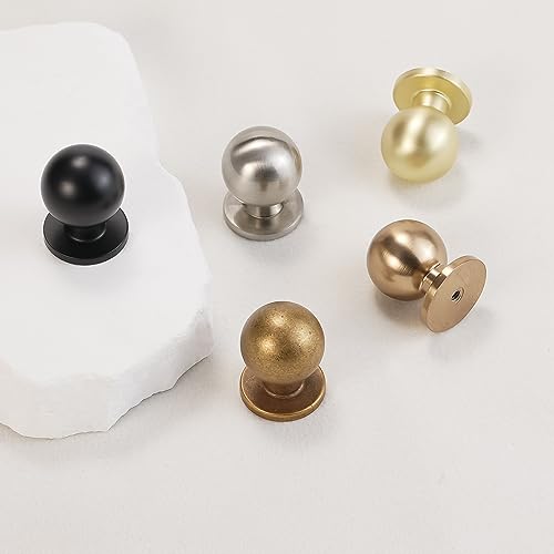BUKOBYHE 10 Pack Cabinet Handles - Brushed Satin Nickel Knobs, Silver Drawer Knobs, Zinc Alloy Hardware for Cabinets & Cupboards by BUKOBYHE - Image 5