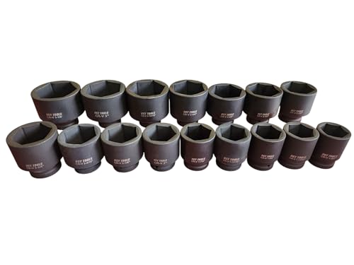 16pc 1 Drive Standard S.A.E. Jumbo Deep Impact Socket Set 1-5/8 - 3-1/8