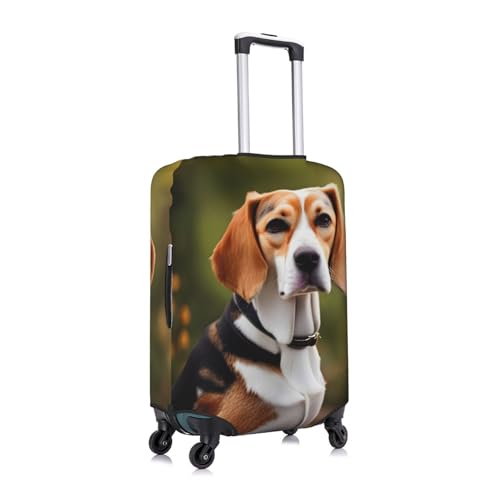 Beagle Dog Print Travel Luggage Cover Suitcase Protector With Concealed Zipper Washable Elastic Cloth3