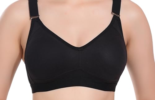 Image of Viral Girl Women's Wire-Free Cotton Hosiery Bra | Non-Padded, Full Coverage, Adjustable Straps | Soft Comfortable Innerwear with Hook & Eye Closure for Everyday Use