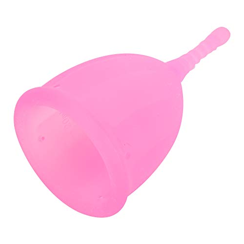 FILFEEL Copa Menstrual de Silicona, Copa Femenina Reutilizable para Colección Menstrual, con Material Suave y Seguro, Se Adapta Bien a la Pared Vaginal, Morado Rosa Verde, Talla S (Rosa Talla Grande)