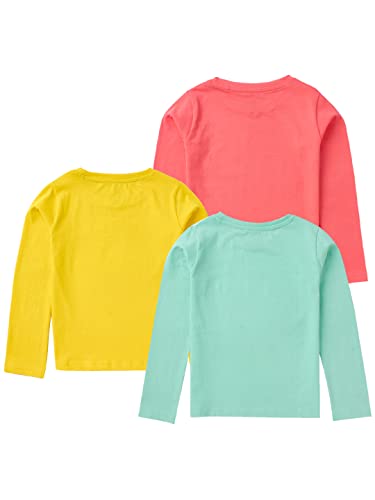Image of Girls T-Shirts Pack of 3 by Cub McPaws | Kids Cotton T-Shirts for Girls | Long Sleeves Tshirts | for 4-12 Years Girls